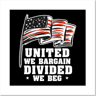 US Flag Patriotic Worker Labor Day Union Posters and Art